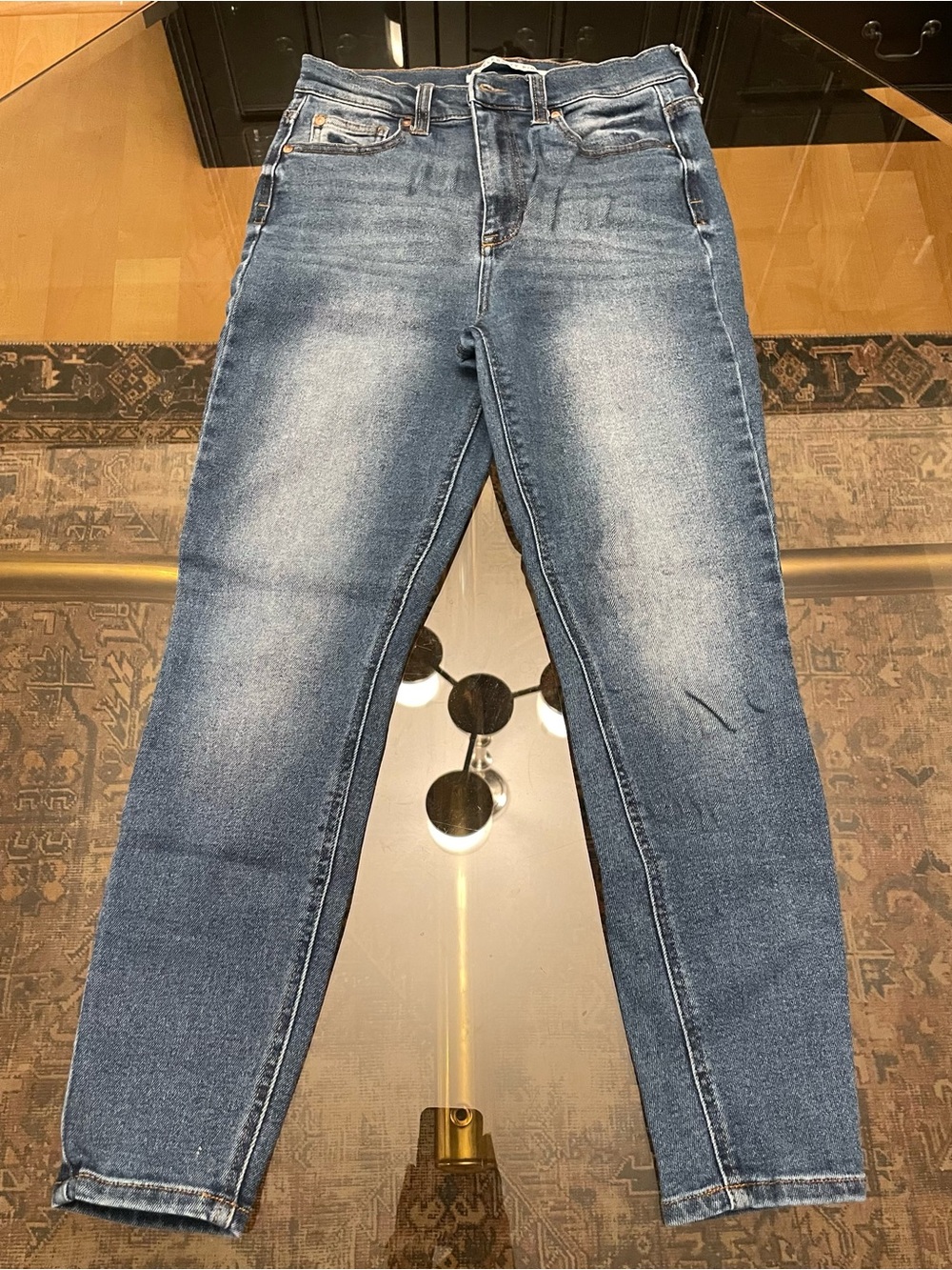 Celebrity Pink Women's Faded Blue Skinny Jeans